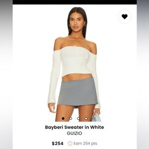 Danielle Guizio Bayberi Sweater in White